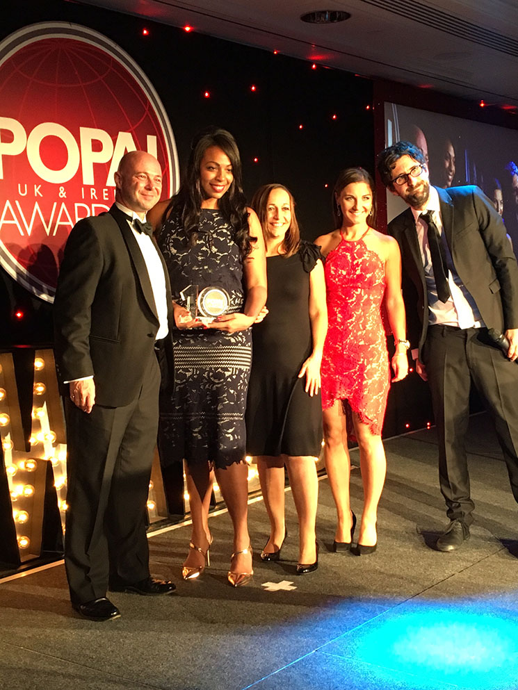 Rupert Taylor, Global Category Manager at Essentra with winners of Cosmetics, Beauty Hair & Fragrance